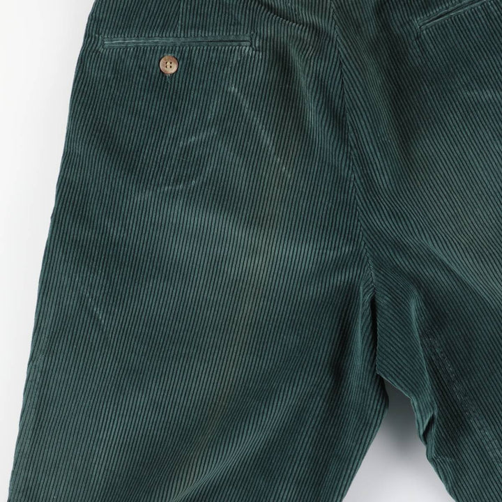 SAWGRASS Two-pleat Corduroy Pants, Men's, Size W32 unclear dark green Vintage Second Hand