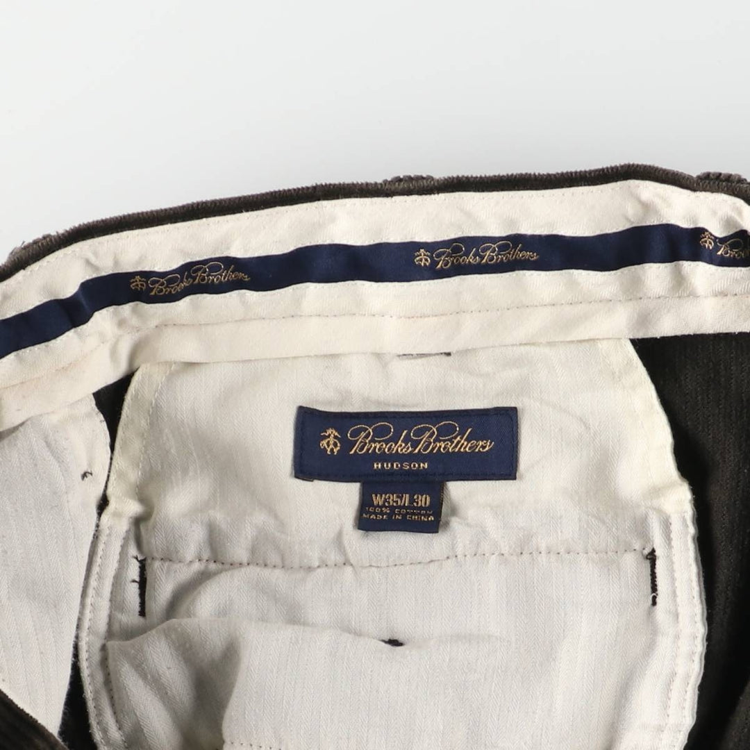 Brooks Brothers HODSON Corduroy Pants, Men's, Size W35 cotton brown type Vintage Second Hand