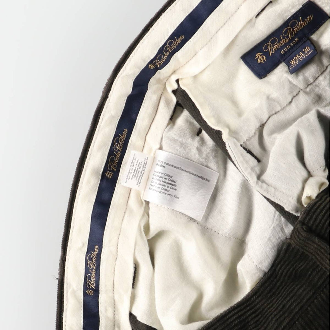 Brooks Brothers HODSON Corduroy Pants, Men's, Size W35 cotton brown type Vintage Second Hand