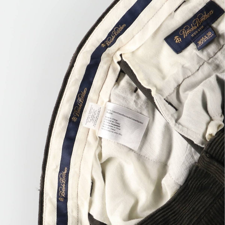 Brooks Brothers HODSON Corduroy Pants, Men's, Size W35 cotton brown type Vintage Second Hand