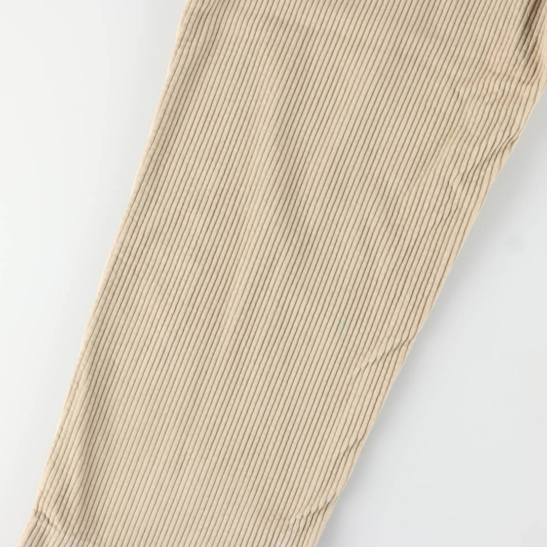 Eddie Bauer wide-ribbed two-pleat corduroy pants, men's size W34 cotton Beige type Vintage Second Hand