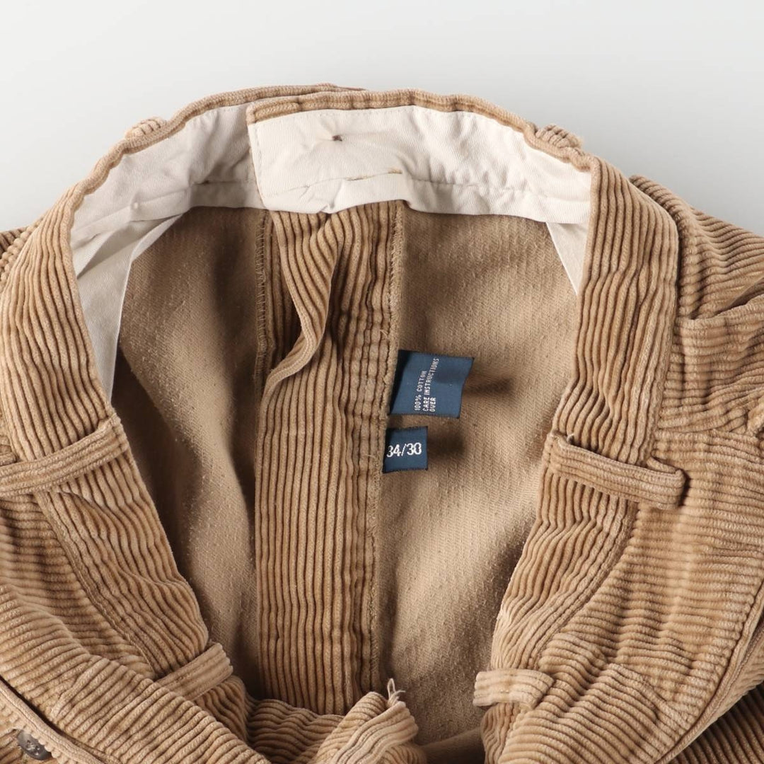 Ralph Lauren POLO by Ralph Lauren ANDREW PANT, two-pleat corduroy pants, men's size W32 cotton Beige type Vintage Second Hand