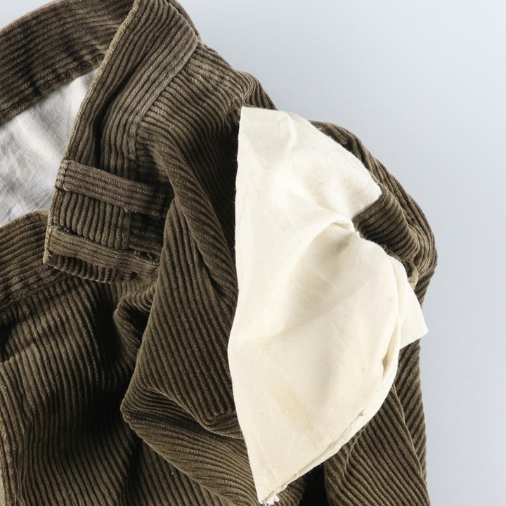 Ralph Lauren Chaps Two-pleat Corduroy Pants Men's Size 36 cotton Khaki type Vintage Second Hand