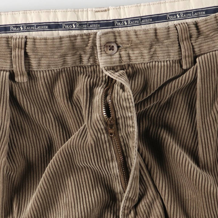 Ralph Lauren Polo Ralph Lauren Two-pleat Corduroy Pants Men's Size W38 cotton Beige type Vintage Second Hand