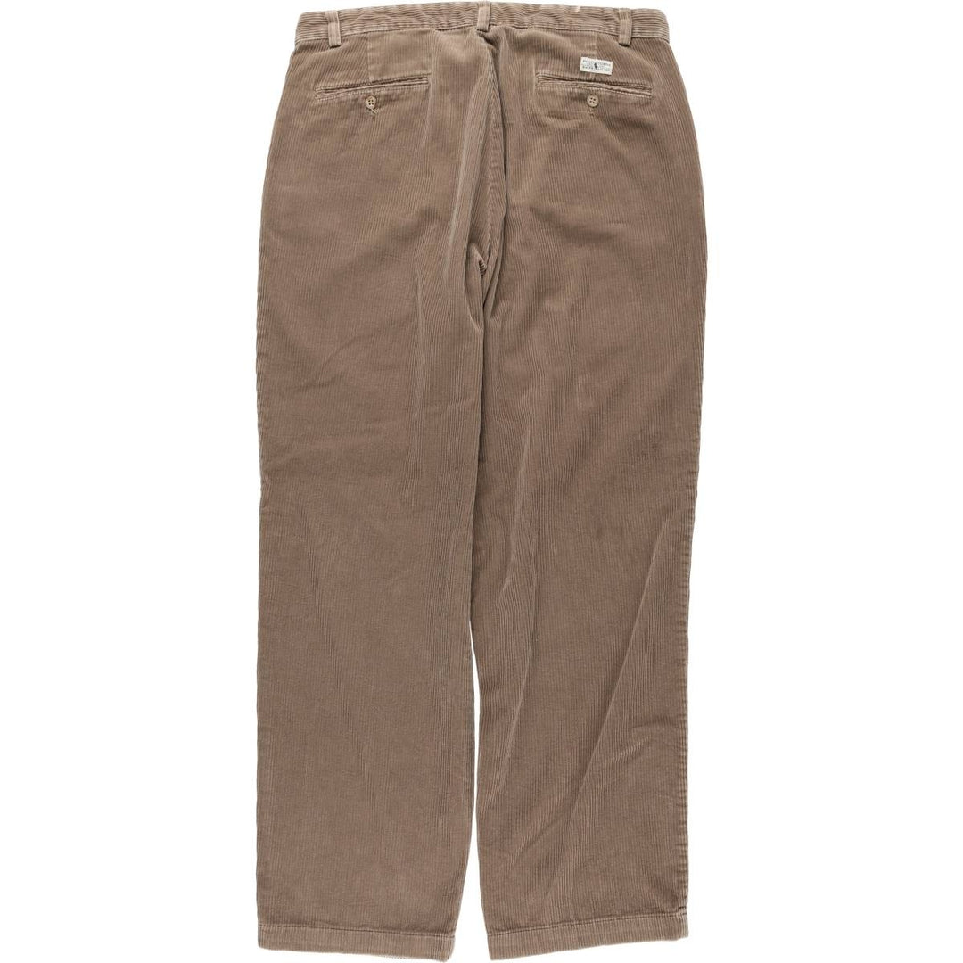 Ralph Lauren Polo Ralph Lauren Two-pleat Corduroy Pants Men's Size W35 cotton Beige type Vintage Second Hand