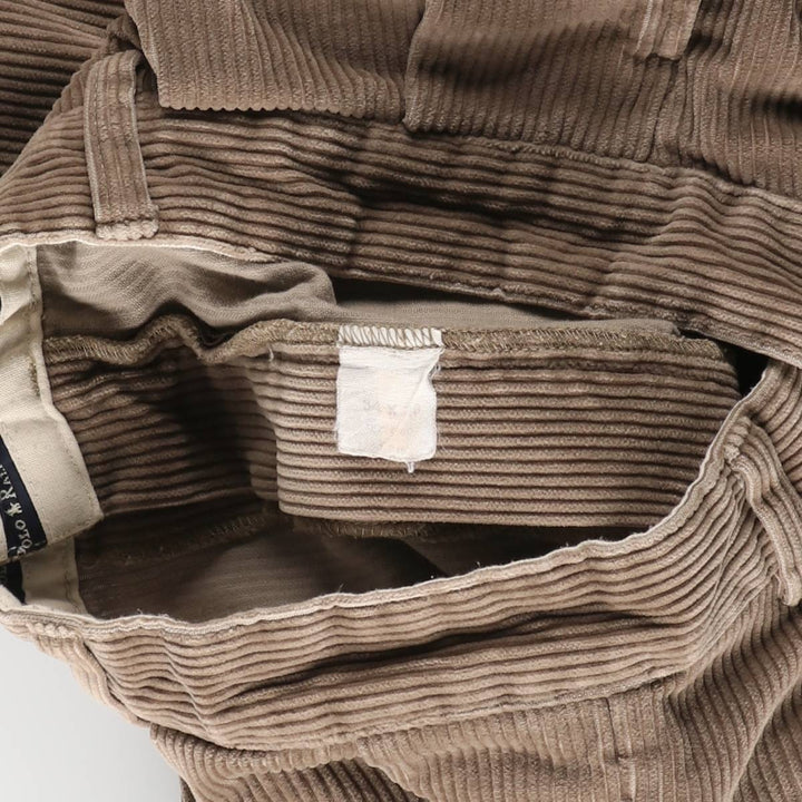 Ralph Lauren Polo Ralph Lauren Two-pleat Corduroy Pants Men's Size W35 cotton Beige type Vintage Second Hand