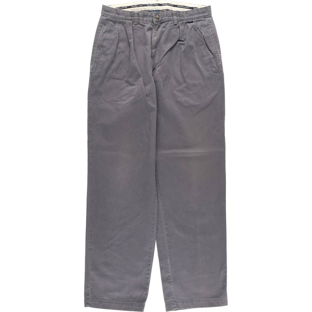 Ralph Lauren Polo Ralph Lauren Andrew Pant Two-pleat Chino Pants Men's Size W32 cotton gray type Vintage Second Hand