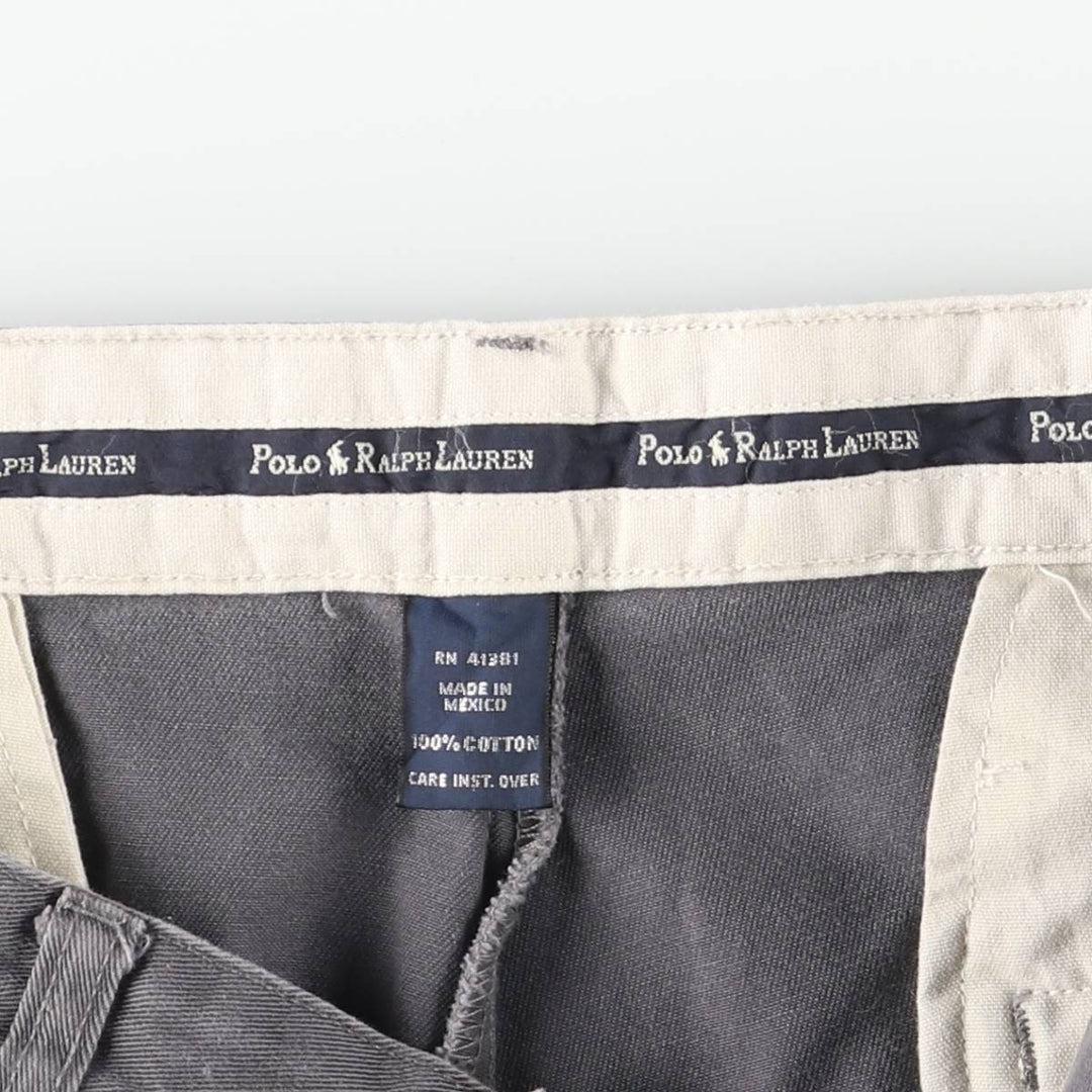 Ralph Lauren Polo Ralph Lauren Andrew Pant Two-pleat Chino Pants Men's Size W32 cotton gray type Vintage Second Hand