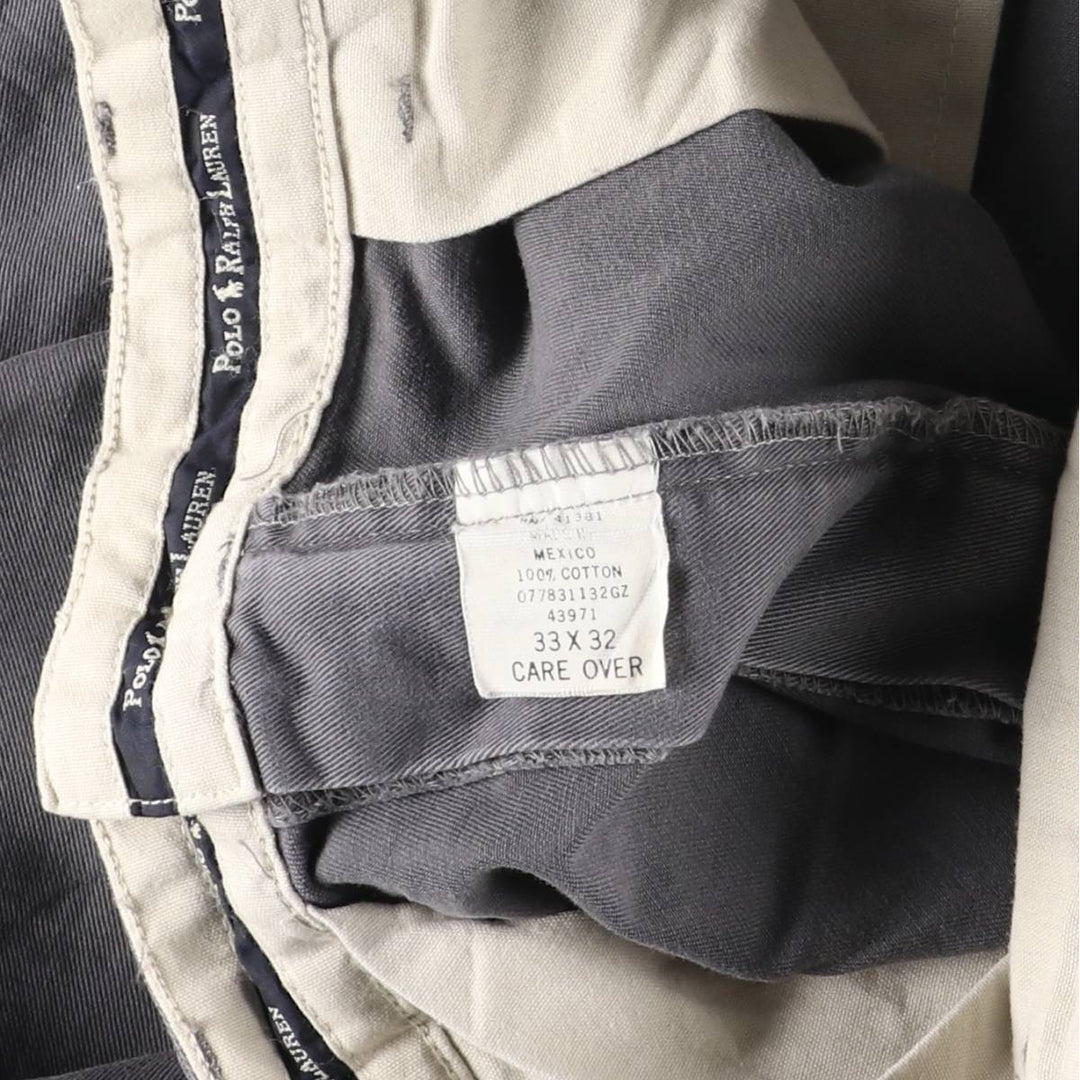 Ralph Lauren Polo Ralph Lauren Andrew Pant Two-pleat Chino Pants Men's Size W32 cotton gray type Vintage Second Hand
