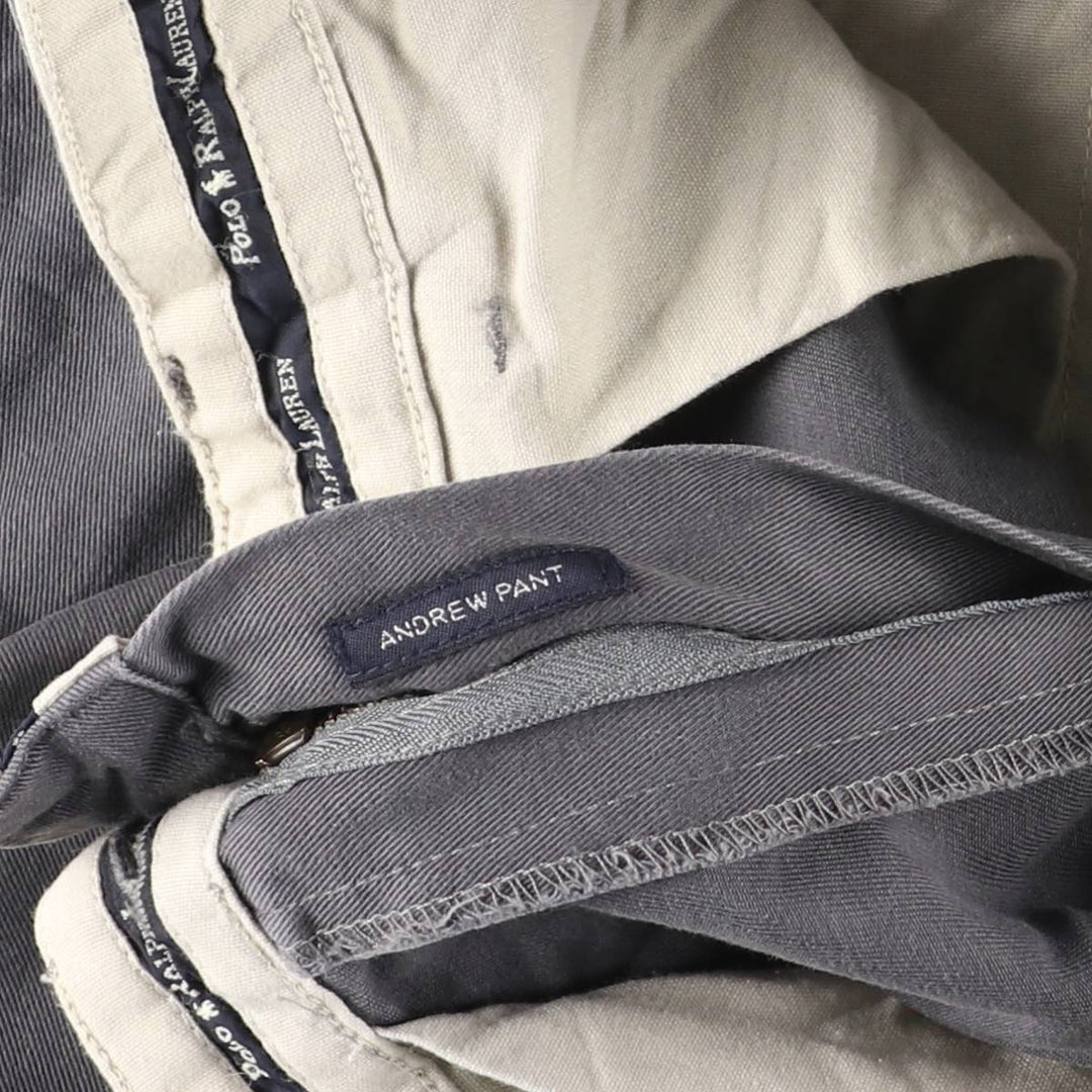 Ralph Lauren Polo Ralph Lauren Andrew Pant Two-pleat Chino Pants Men's Size W32 cotton gray type Vintage Second Hand