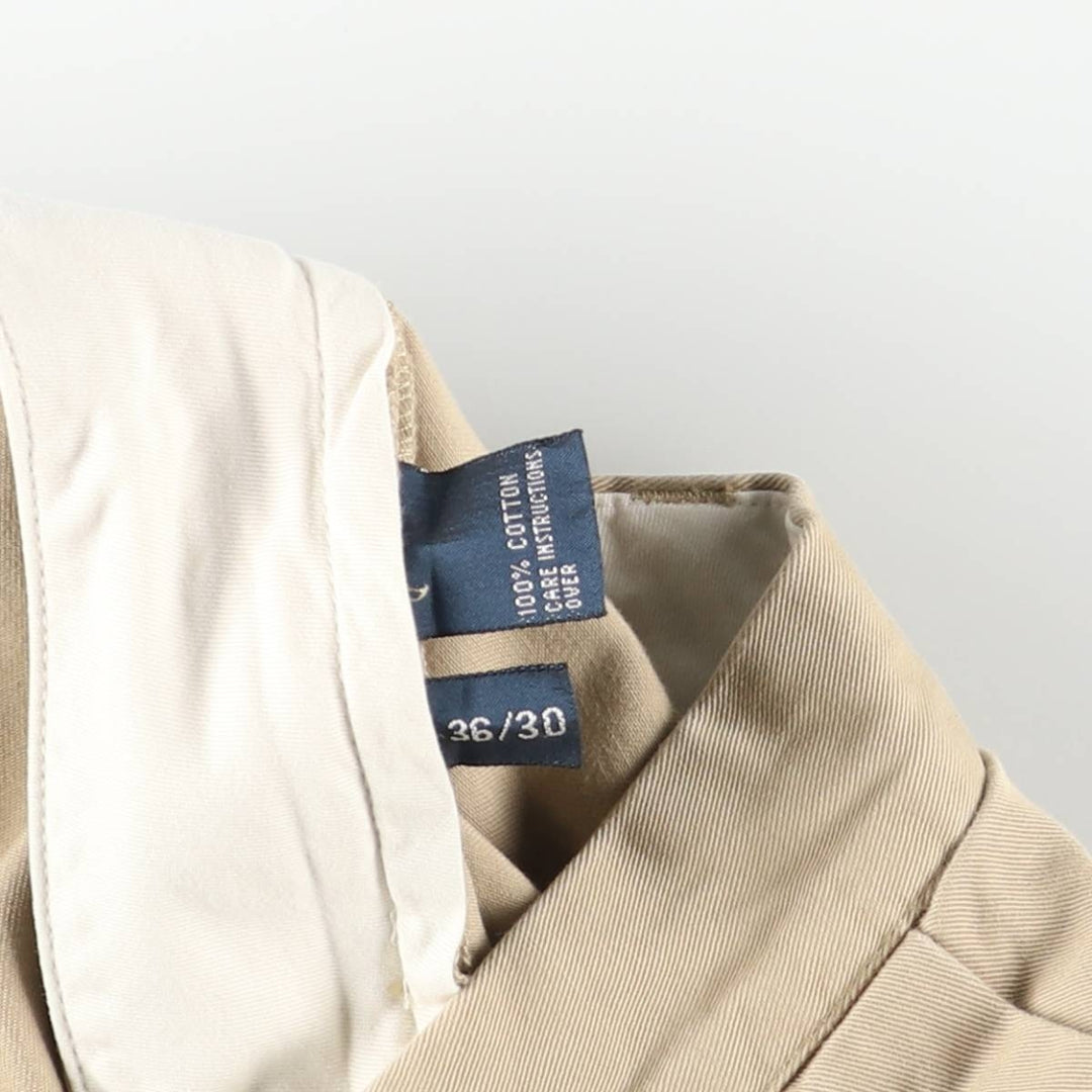Ralph Lauren POLO by Ralph Lauren ANDREW PANT Two-pleat chino pants for men, equivalent to w36 cotton Beige type Vintage Second Hand