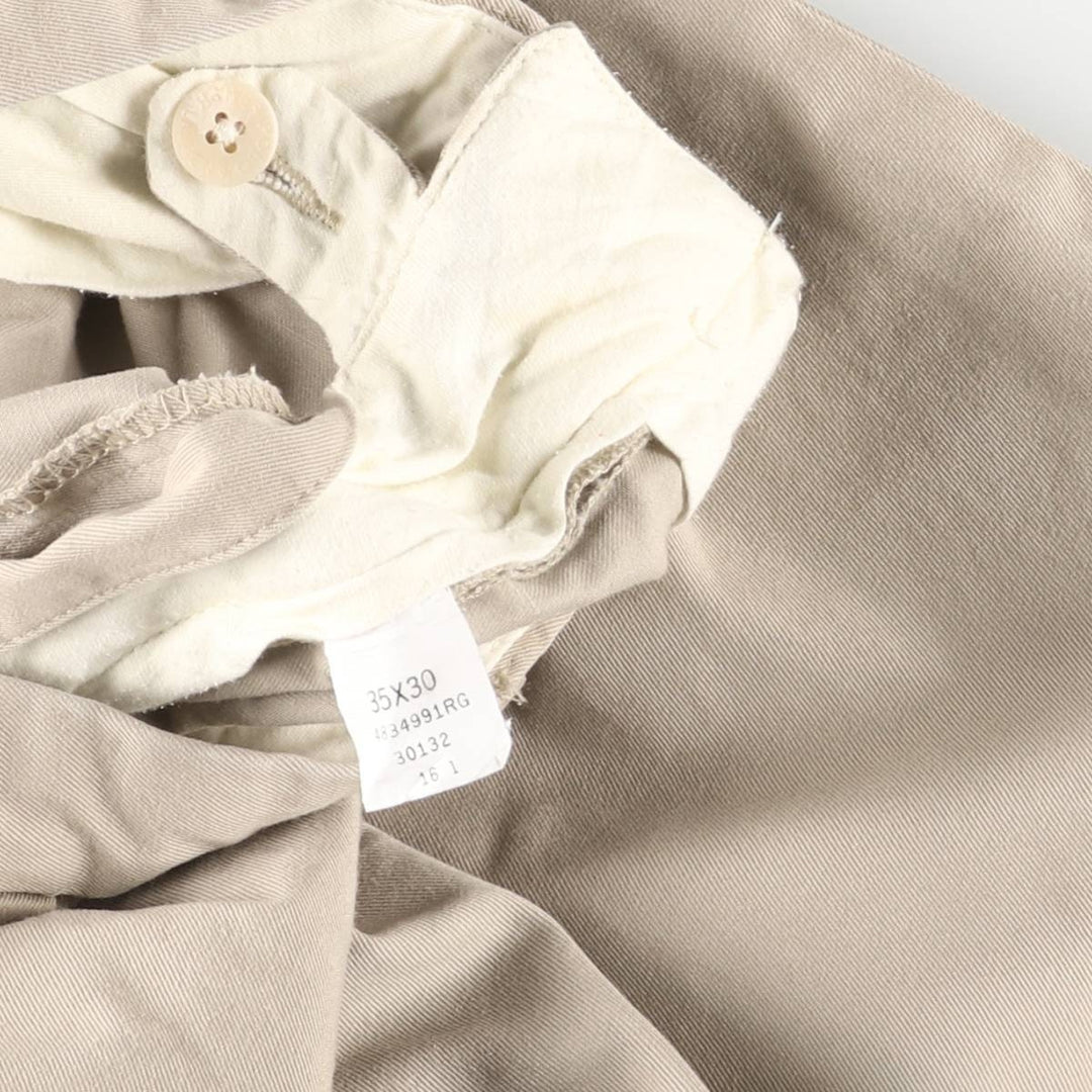 Ralph Lauren POLO by Ralph Lauren Two-pleat Chino Pants for Men, W34 equivalent cotton Beige type Vintage Second Hand