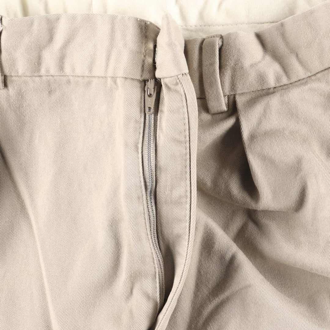 Ralph Lauren POLO by Ralph Lauren Two-pleat Chino Pants for Men, W34 equivalent cotton Beige type Vintage Second Hand