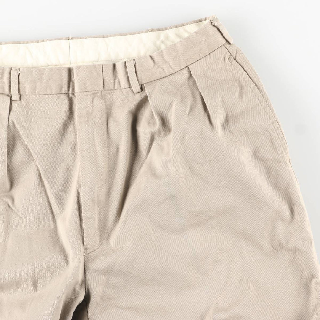 Ralph Lauren POLO by Ralph Lauren Two-pleat Chino Pants for Men, W34 equivalent cotton Beige type Vintage Second Hand