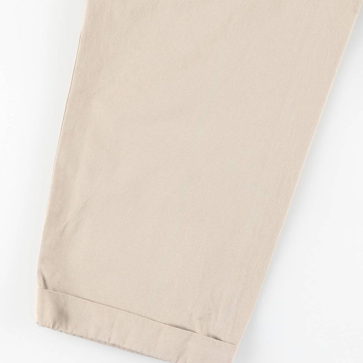Ralph Lauren POLO by Ralph Lauren Two-pleat Chino Pants for Men, W34 equivalent cotton Beige type Vintage Second Hand