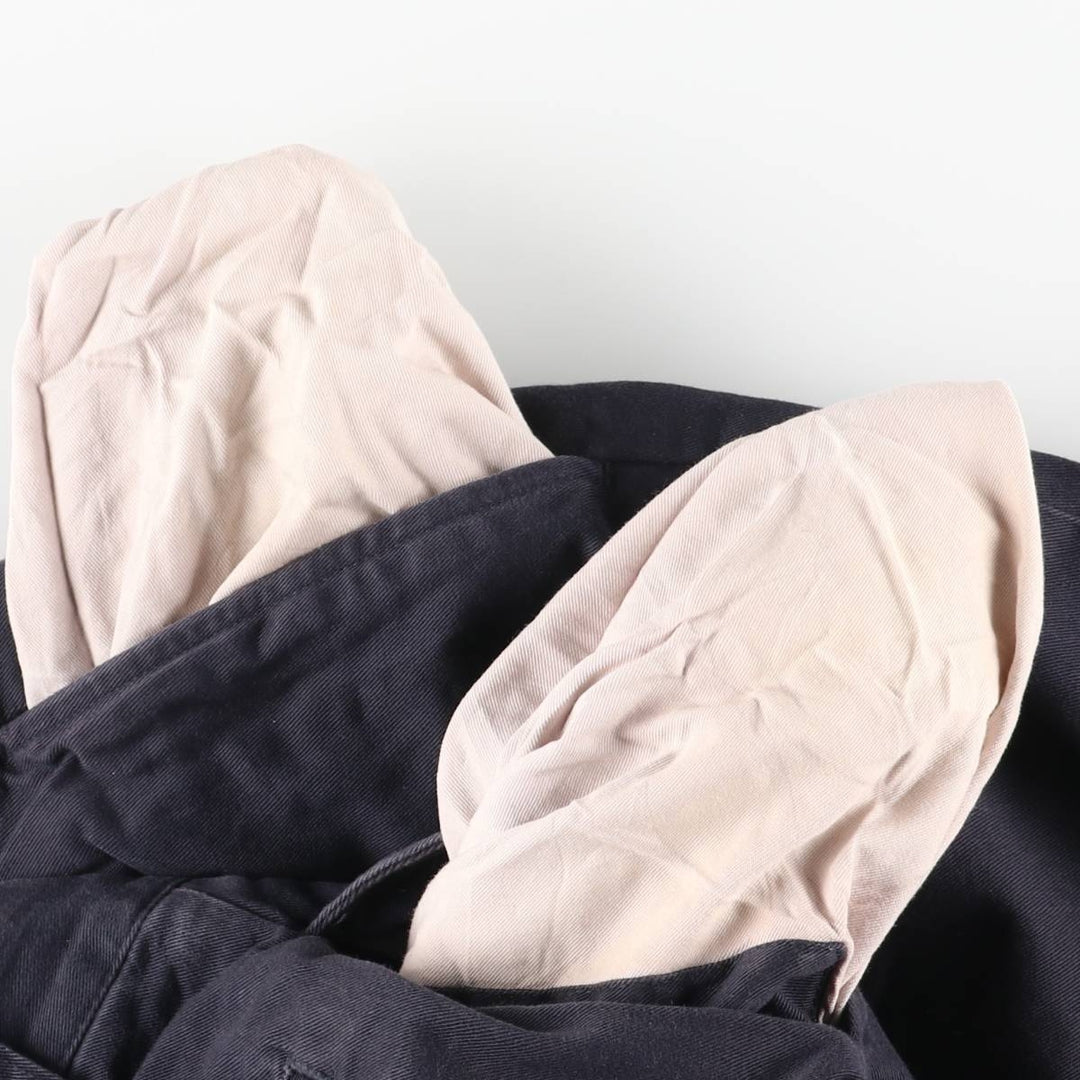 Ralph Lauren POLO by Ralph Lauren ANDREW PANT Two-pleat chino pants for men, equivalent to W31 cotton navy blue type Vintage Second Hand