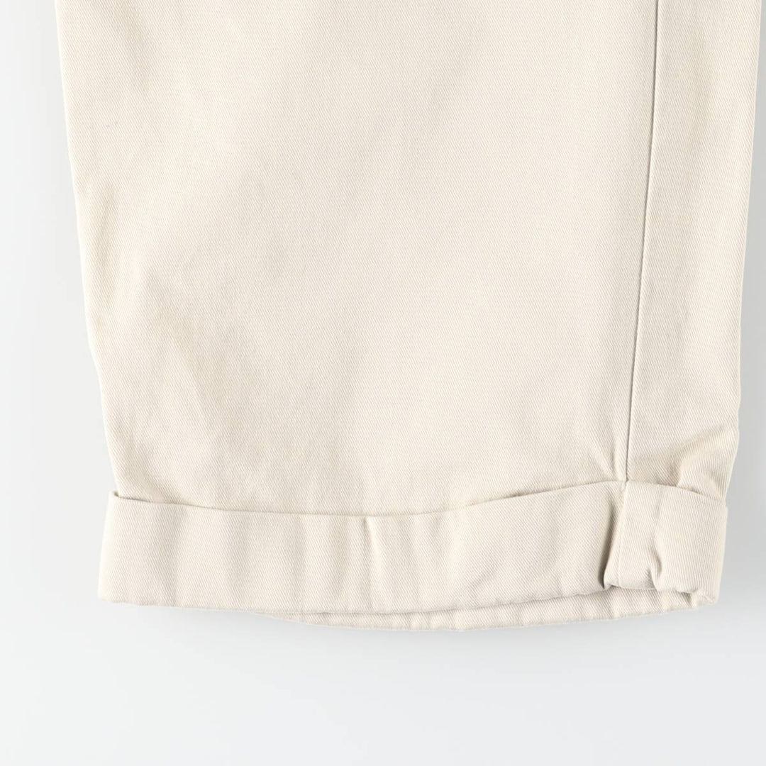 Ralph Lauren POLO by Ralph Lauren HAMMOND PANT, two-pleat chino pants, men's, W33 equivalent cotton pale white type Vintage Second Hand