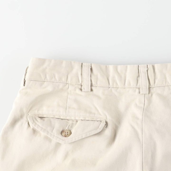 Ralph Lauren POLO by Ralph Lauren HAMMOND PANT, two-pleat chino pants, men's, W33 equivalent cotton pale white type Vintage Second Hand