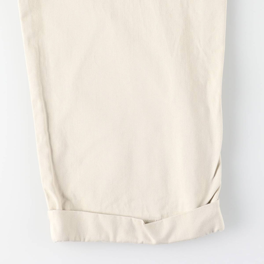Ralph Lauren POLO by Ralph Lauren HAMMOND PANT, two-pleat chino pants, men's, W33 equivalent cotton pale white type Vintage Second Hand