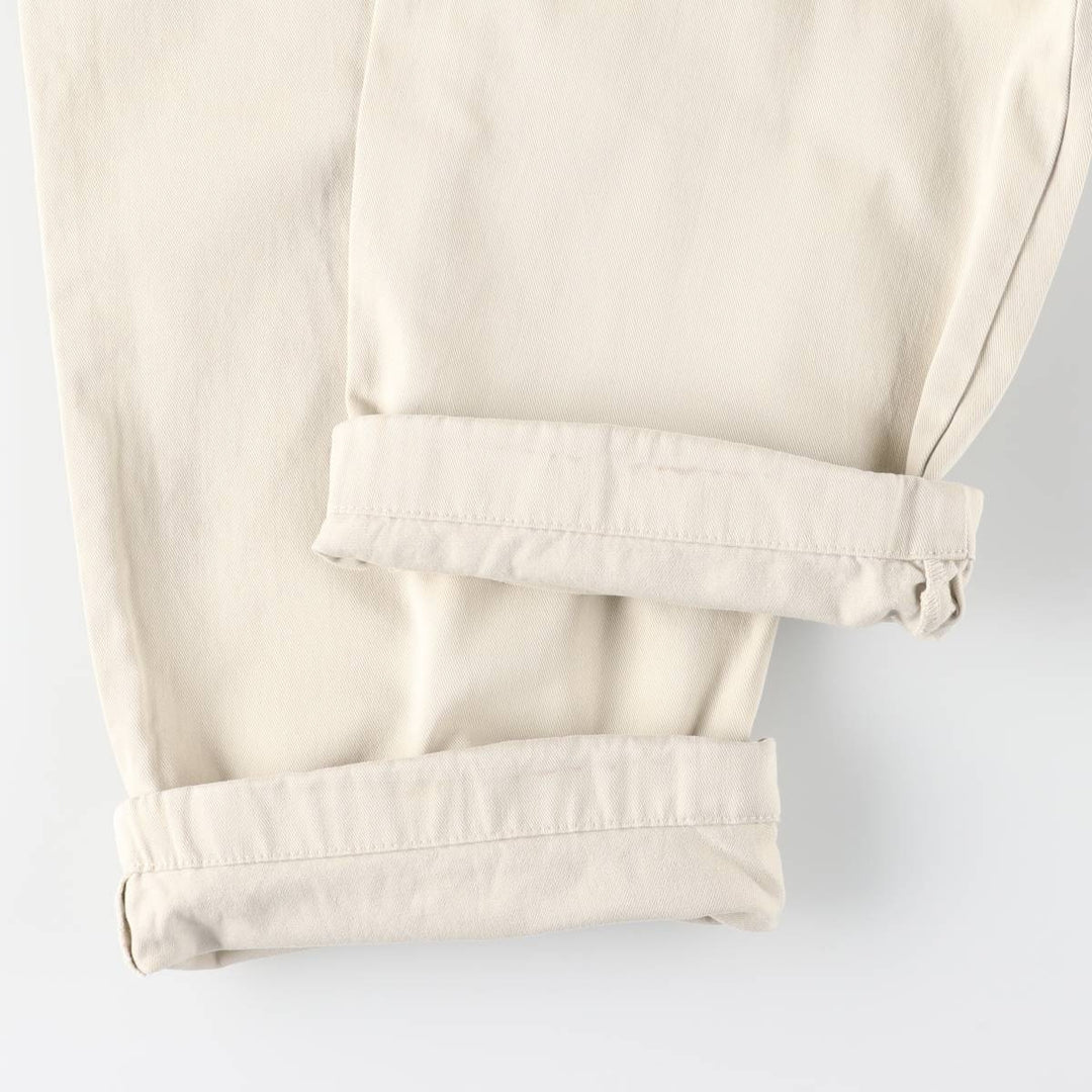 Ralph Lauren POLO by Ralph Lauren HAMMOND PANT, two-pleat chino pants, men's, W33 equivalent cotton pale white type Vintage Second Hand