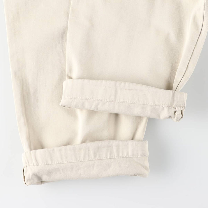 Ralph Lauren POLO by Ralph Lauren HAMMOND PANT, two-pleat chino pants, men's, W33 equivalent cotton pale white type Vintage Second Hand