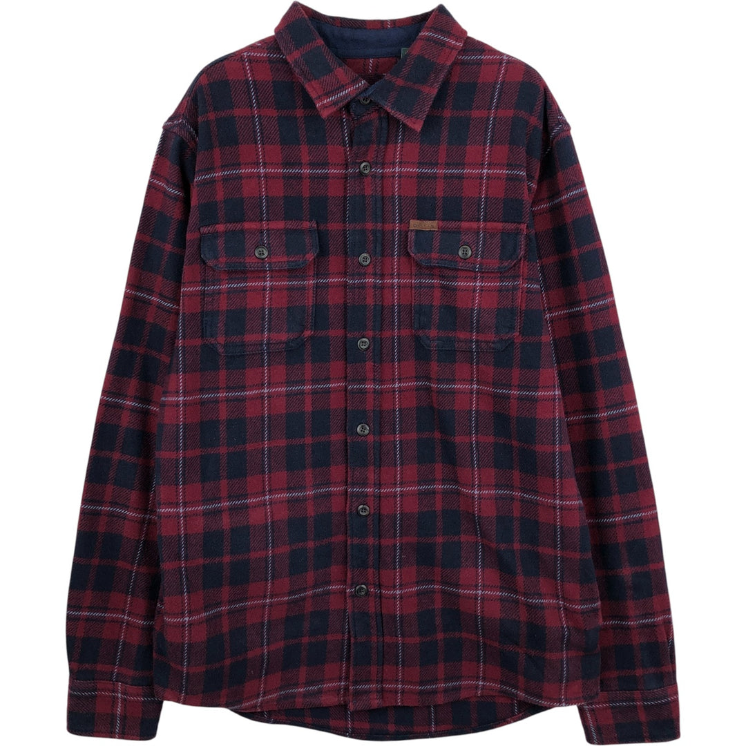ORVIS Long Sleeve Flannel Check Shirt, Men's Size M cotton red type Vintage Second Hand