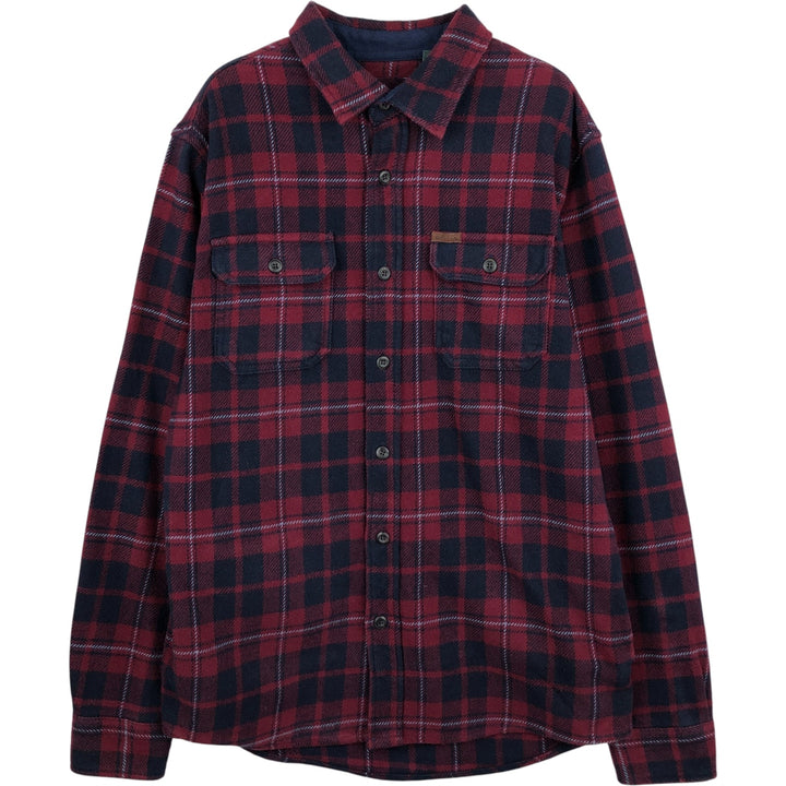 ORVIS Long Sleeve Flannel Check Shirt, Men's Size M cotton red type Vintage Second Hand