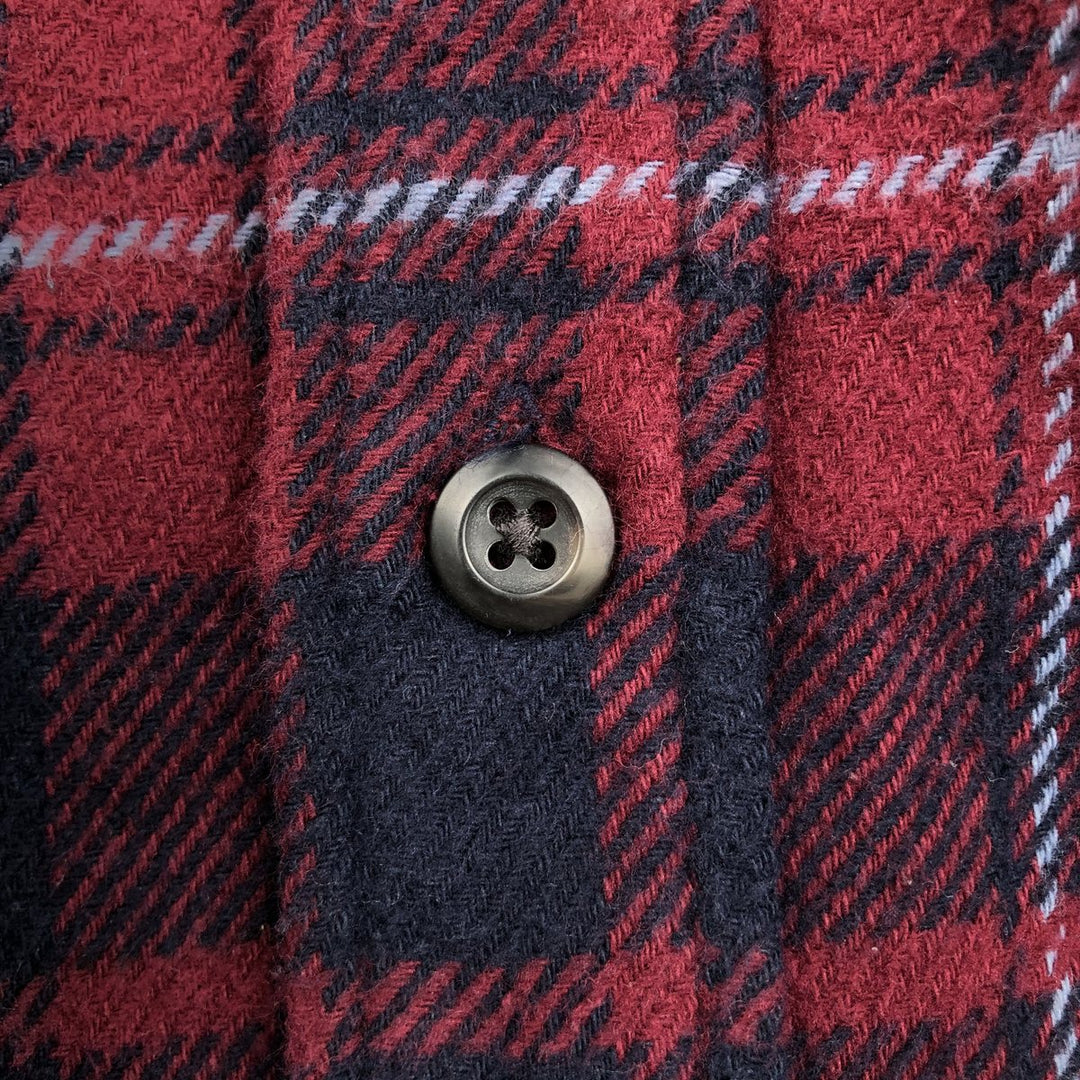 ORVIS Long Sleeve Flannel Check Shirt, Men's Size M cotton red type Vintage Second Hand