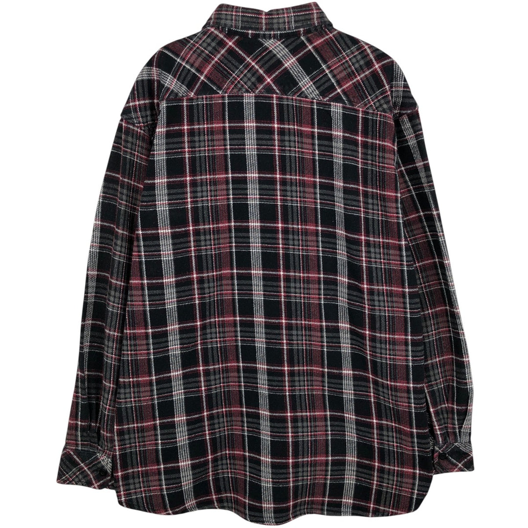 Dickies Long Sleeve Flannel Check Shirt Men's XL cotton red type Vintage Second Hand