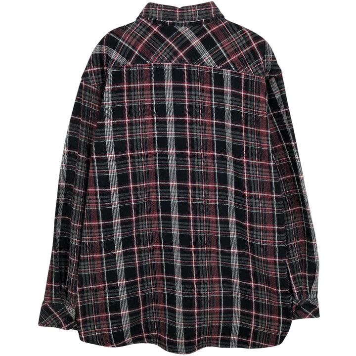 Dickies Long Sleeve Flannel Check Shirt Men's XL cotton red type Vintage Second Hand