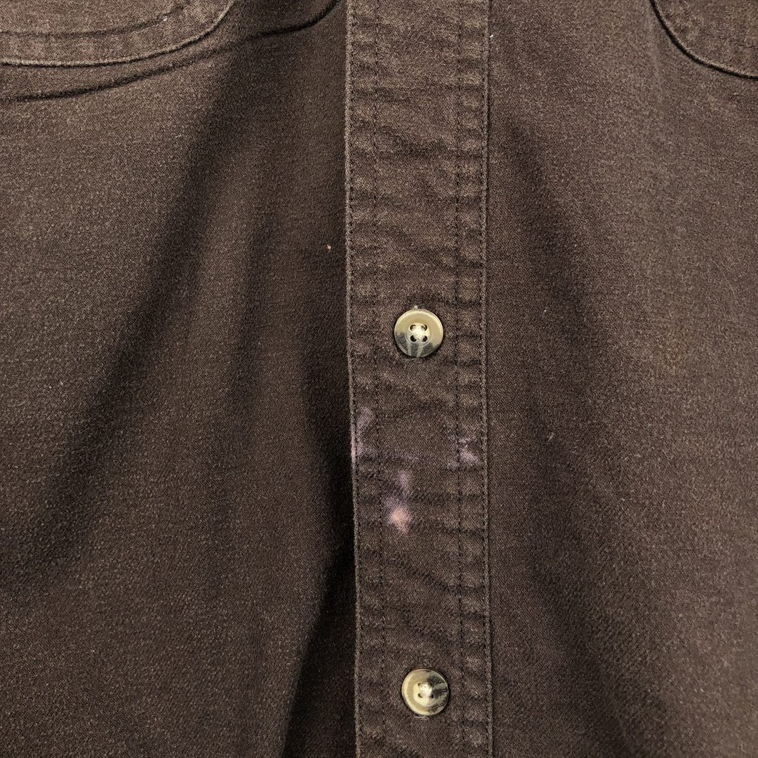 Carhartt Long Sleeve Light Flannel Shirt, Men's XL cotton brown type Vintage Second Hand
