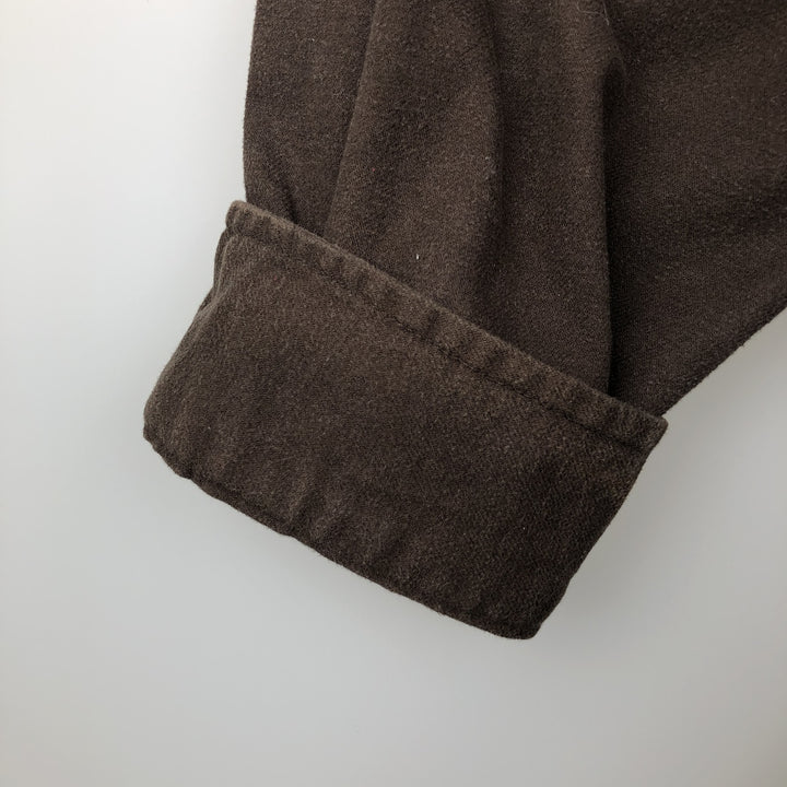 Carhartt Long Sleeve Light Flannel Shirt, Men's XL cotton brown type Vintage Second Hand