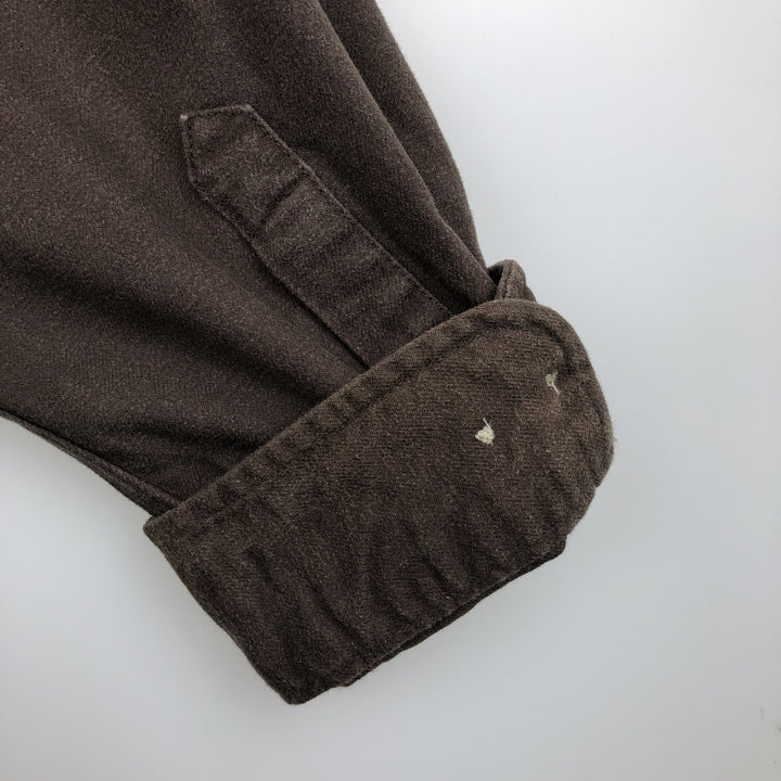 Carhartt Long Sleeve Light Flannel Shirt, Men's XL cotton brown type Vintage Second Hand