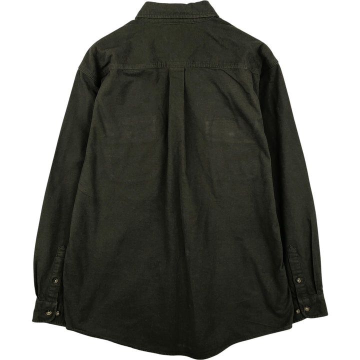 Carhartt Long Sleeve Chamois Cloth Shirt, Men's XL cotton Khaki type Vintage Second Hand