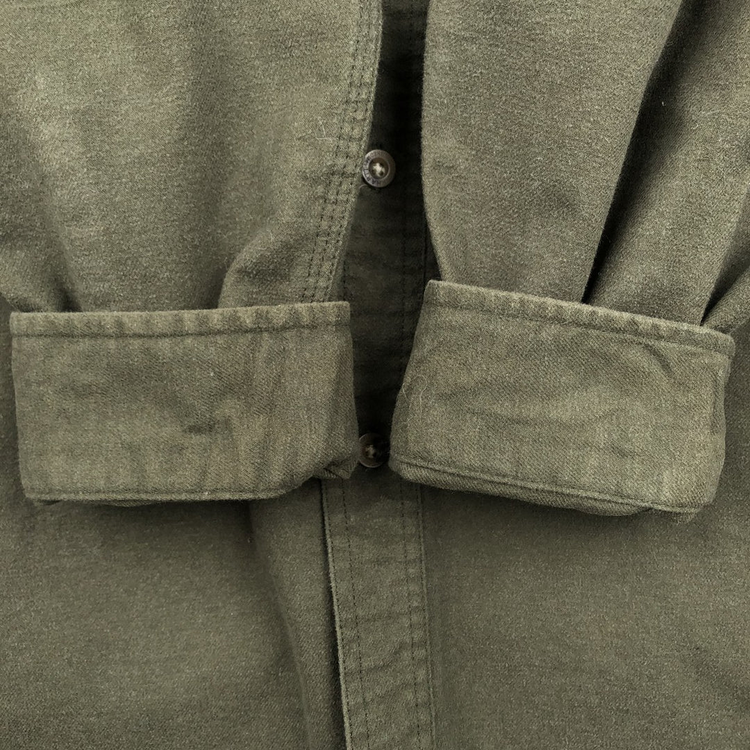 Carhartt Long Sleeve Chamois Cloth Shirt, Men's XL cotton Khaki type Vintage Second Hand
