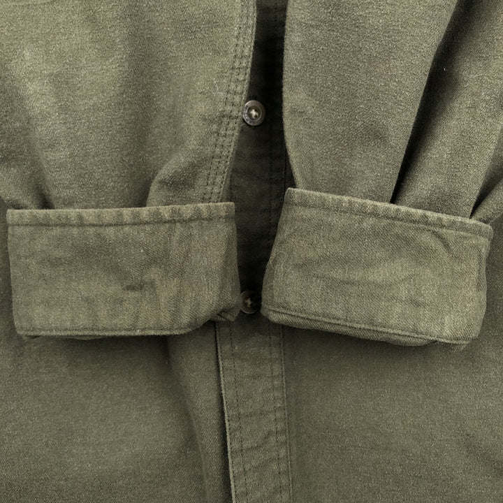 Carhartt Long Sleeve Chamois Cloth Shirt, Men's XL cotton Khaki type Vintage Second Hand