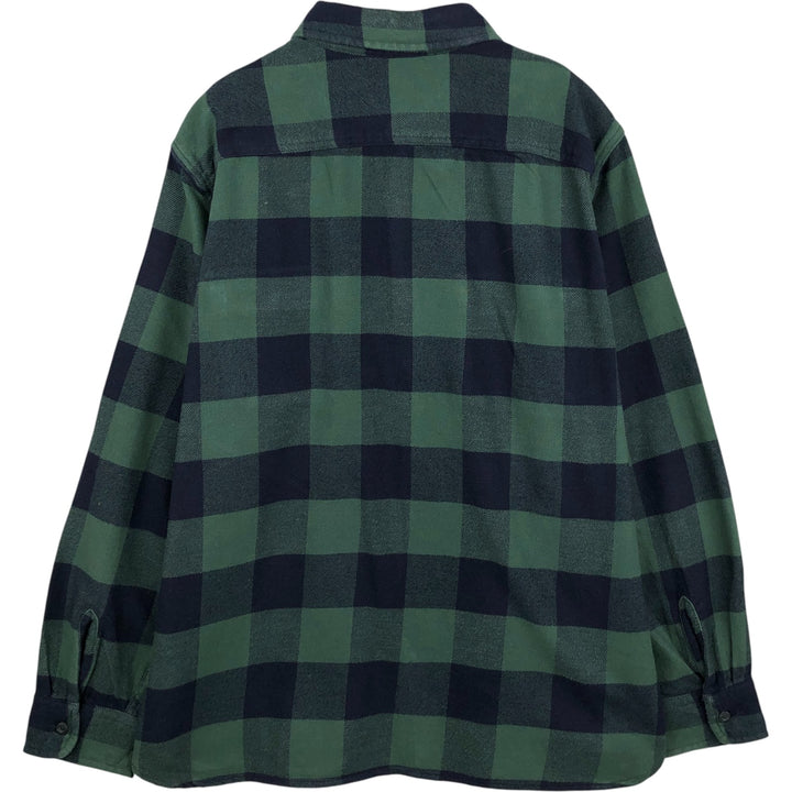 Levi's Buffalo Check Long Sleeve Flannel Check Shirt, Men's Size XL cotton green type Vintage Second Hand