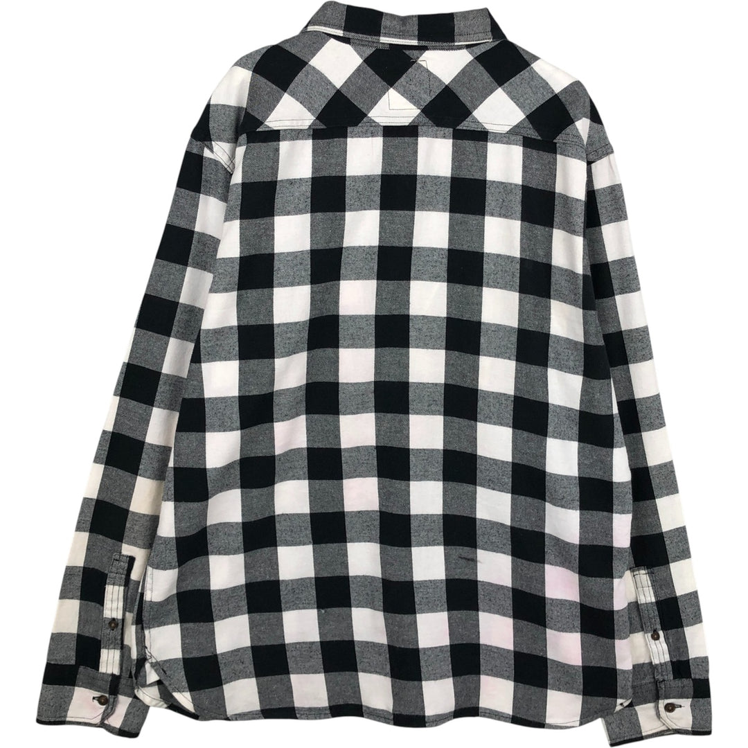 Levi's Long Sleeve Light Flannel Check Shirt, Men's Size XL cotton white type Vintage Second Hand