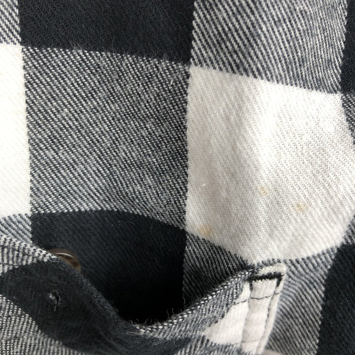 Levi's Long Sleeve Light Flannel Check Shirt, Men's Size XL cotton white type Vintage Second Hand