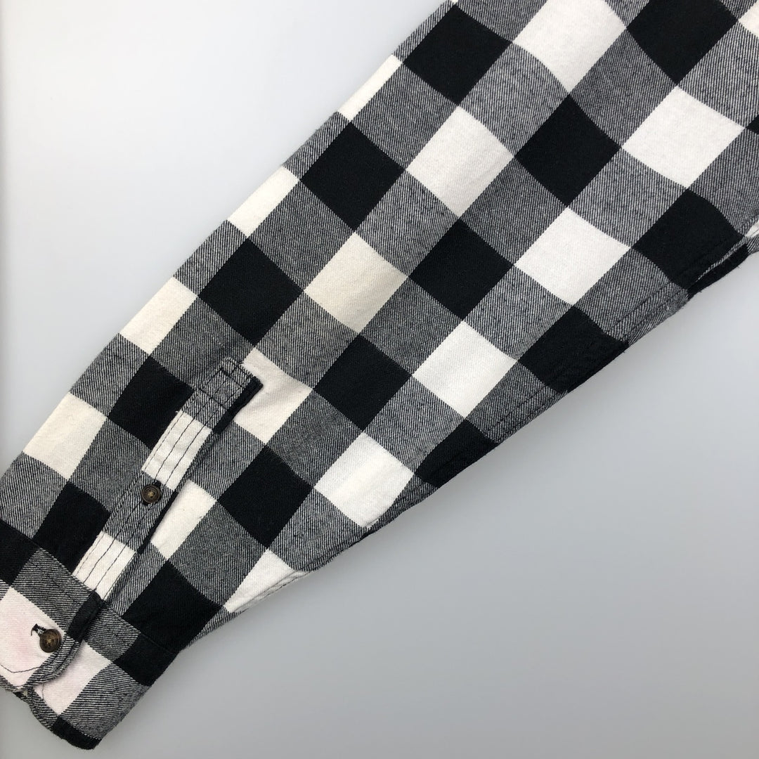 Levi's Long Sleeve Light Flannel Check Shirt, Men's Size XL cotton white type Vintage Second Hand