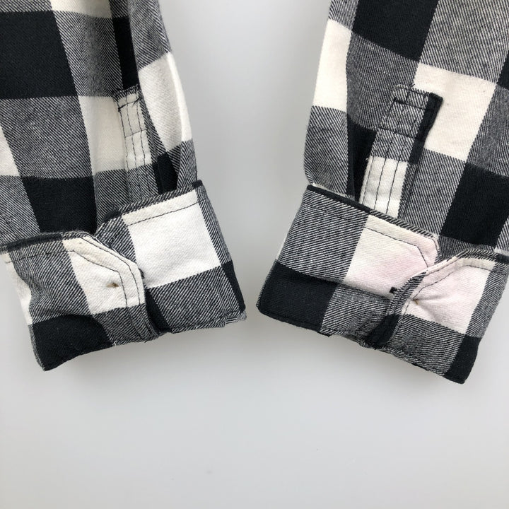 Levi's Long Sleeve Light Flannel Check Shirt, Men's Size XL cotton white type Vintage Second Hand