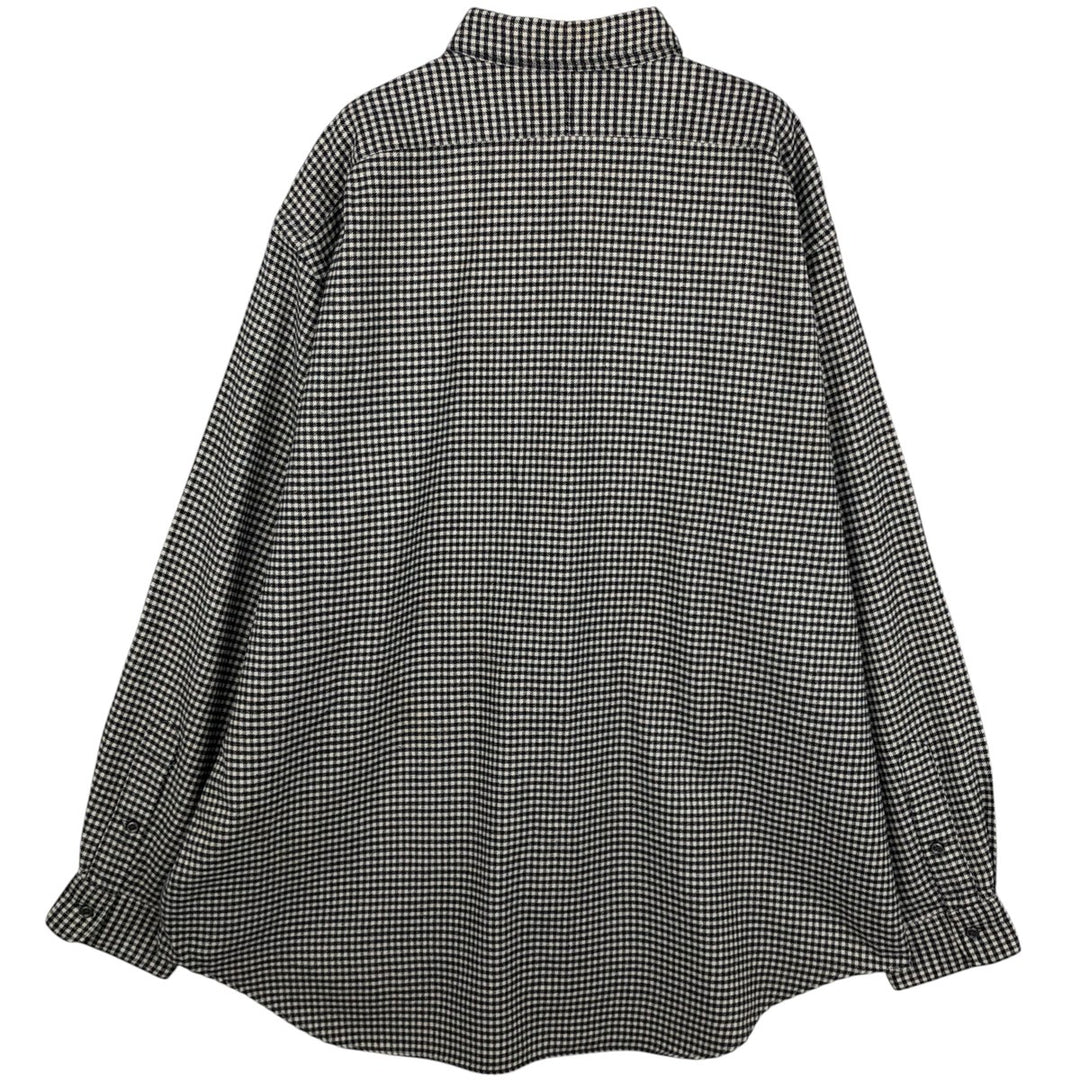 POLO by Ralph Lauren MARLOWE gingham check long-sleeved flannel shirt, men's size XL cotton white type Vintage Second Hand