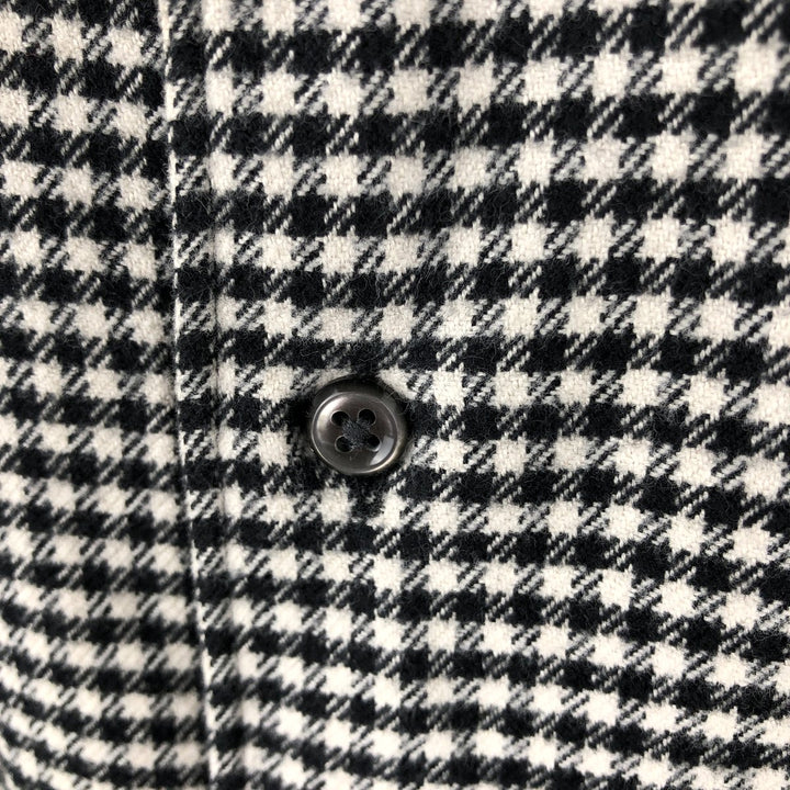 POLO by Ralph Lauren MARLOWE gingham check long-sleeved flannel shirt, men's size XL cotton white type Vintage Second Hand