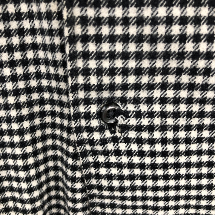 POLO by Ralph Lauren MARLOWE gingham check long-sleeved flannel shirt, men's size XL cotton white type Vintage Second Hand