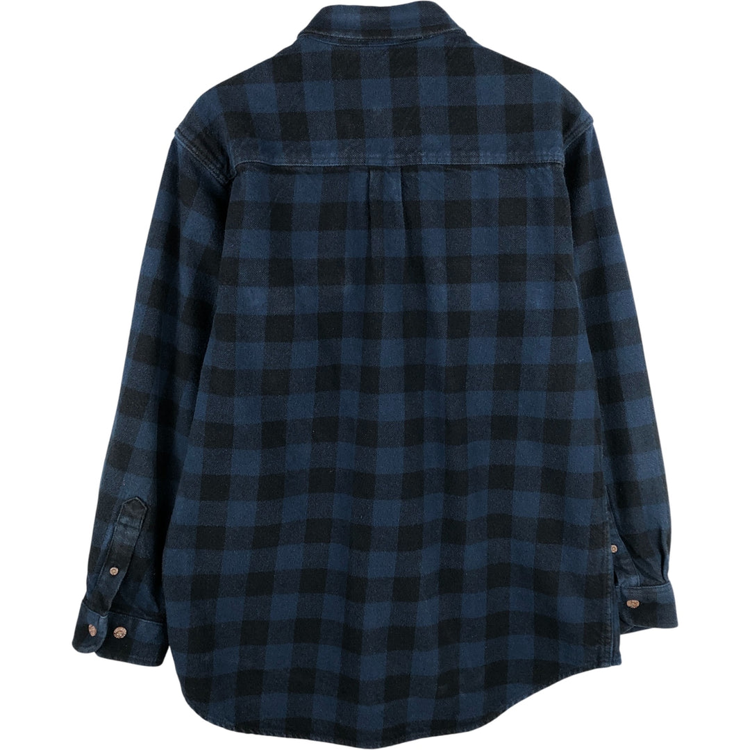 FIELD AND STREAM Buffalo Check Long Sleeve Flannel Check Shirt, Men's Size L cotton blue type Vintage Second Hand