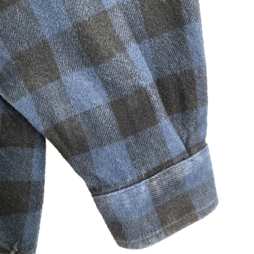 FIELD AND STREAM Buffalo Check Long Sleeve Flannel Check Shirt, Men's Size L cotton blue type Vintage Second Hand