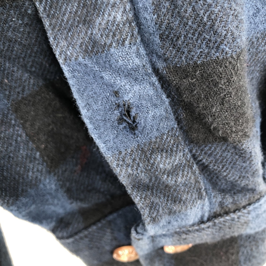 FIELD AND STREAM Buffalo Check Long Sleeve Flannel Check Shirt, Men's Size L cotton blue type Vintage Second Hand