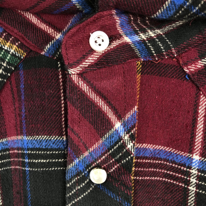 Wrangler Western flannel check shirt, men's size XL unclear Red type red-purple Vintage Second Hand