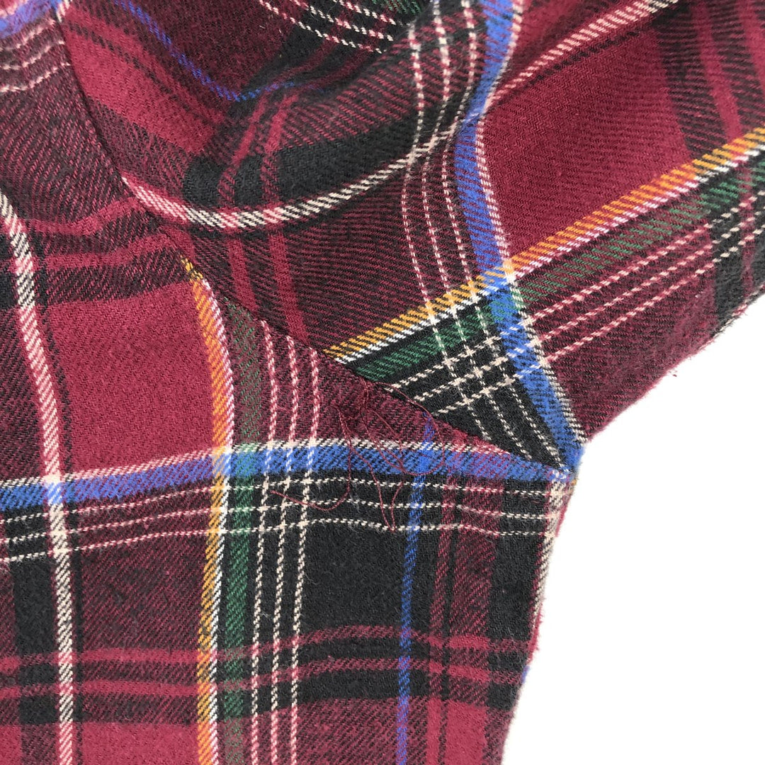Wrangler Western flannel check shirt, men's size XL unclear Red type red-purple Vintage Second Hand