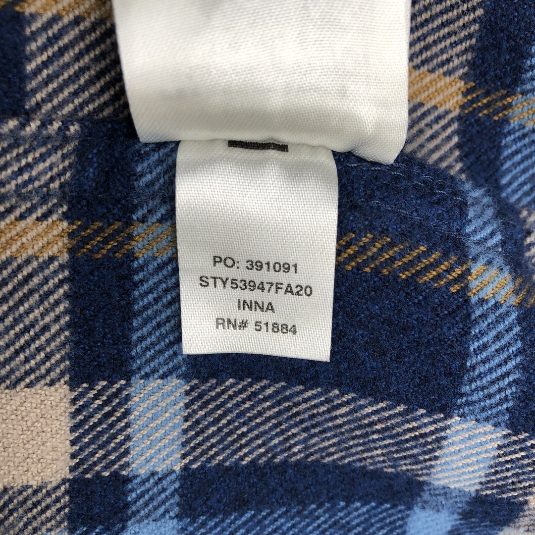 Patagonia STY53947FA20 Long Sleeve Flannel Check Shirt, Men's Size L Organic cotton blue type Vintage Second Hand